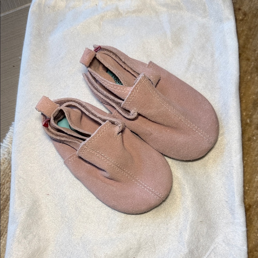 Zutano Pink and Brown Baby Walker Shoes